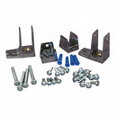 ASI Global 40-8515030 Hardware Kit Ending Panel, 1-Ear Stirrup Style, Powder Coated Metal, Chrome Bathroom Stall Hardware - Panel Brackets