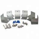 ASI Global 40-8445010 Hardware Kit Ending Panel, 1-Ear Stirrup Style, Solid Plastic, Aluminum Bathroom Stall Hardware - Panel Brackets