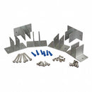 ASI Global 40-8445020 Hardware Kit Dividing Panel, 2-Ear Stirrup Style, Solid Plastic, Aluminum Bathroom Stall Hardware - Wall Brackets