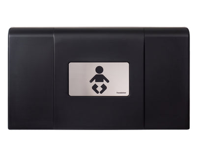 Foundations (The Sova Company) 200-EH-02 Ultra Horizontal Baby Changing Station (EZ Mount Backer Plate Included), Black / Stainless, Updated Part Number: 15HS0002