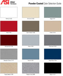 ASI Global powder coated metal partition color selection guide