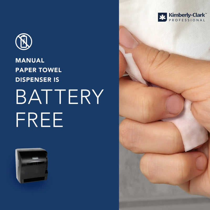 Kimberly-Clark Lev-R-Matic Roll Towel Dispenser, 13 3/10W X 9 4/5D X 13 1/2H, Smoke - KCC09765
