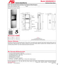 ASI 204692AC-6 Roval - Auto Roll Paper Towel Dispenser / 17.8 gal. Removable Waste Receptacle - 110-240V - Semi-Recessed