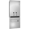 ASI 04684-TM-F Commercial Restroom Sanitary Napkin/ Tampon Dispenser, Free-Operated, Recessed-Mounted, Stainless Steel