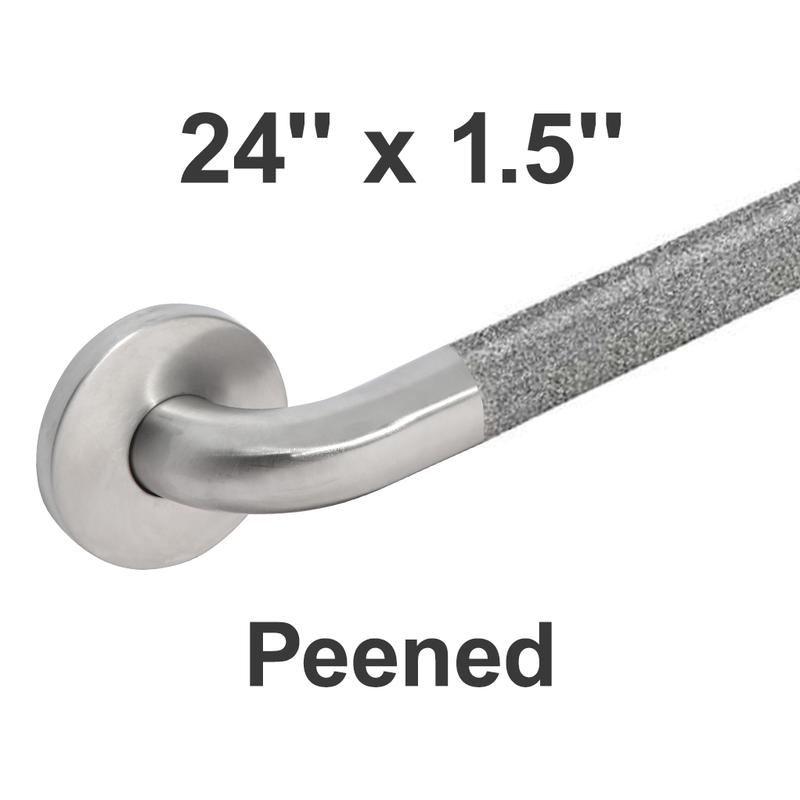 Bobrick B-6806.99x24 (24 x 1.5) Commercial Grab Bar, 1-1/2" Diameter x 24" Length, Concealed-Mounted, Stainless Steel (Peened)