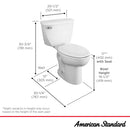 American Standard Right-Hand Elongated Cadet Flowise, 1.1 GPF Combo, White, Toilet - 2467100.02