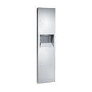 ASI 64676-2 Combination Commercial Paper Towel Dispenser/Waste Receptacle, Semi-Recessed-Mounted, Stainless Steel