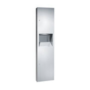 ASI 64676-2 Combination Commercial Paper Towel Dispenser/Waste Receptacle, Semi-Recessed-Mounted, Stainless Steel