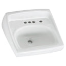 American Standard Lucerne Wall-Hung Lavatory, 4" Centers, Right Hand, White, Lavatory - 0355034.020