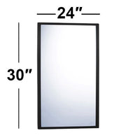 Bobrick 290.MBLK (24 x 30) 290, Welded-Frame Mirrors, Matte Black, 24
