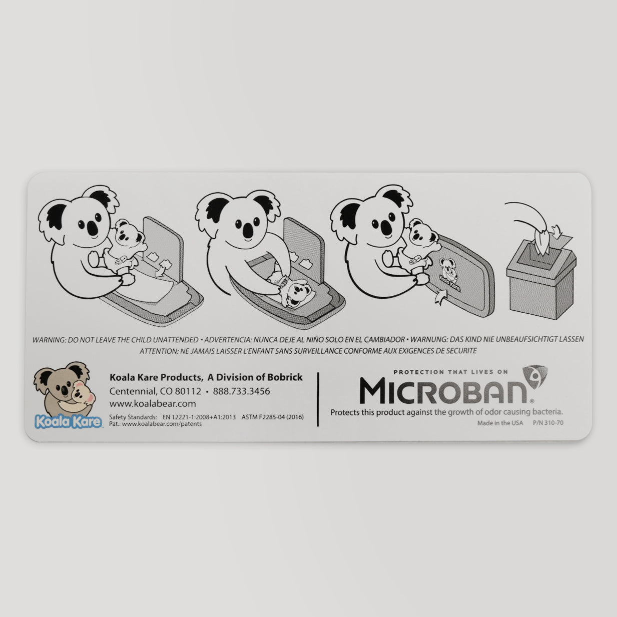 Koala Kare 310-70 Label, BCS Intructional Pictogram