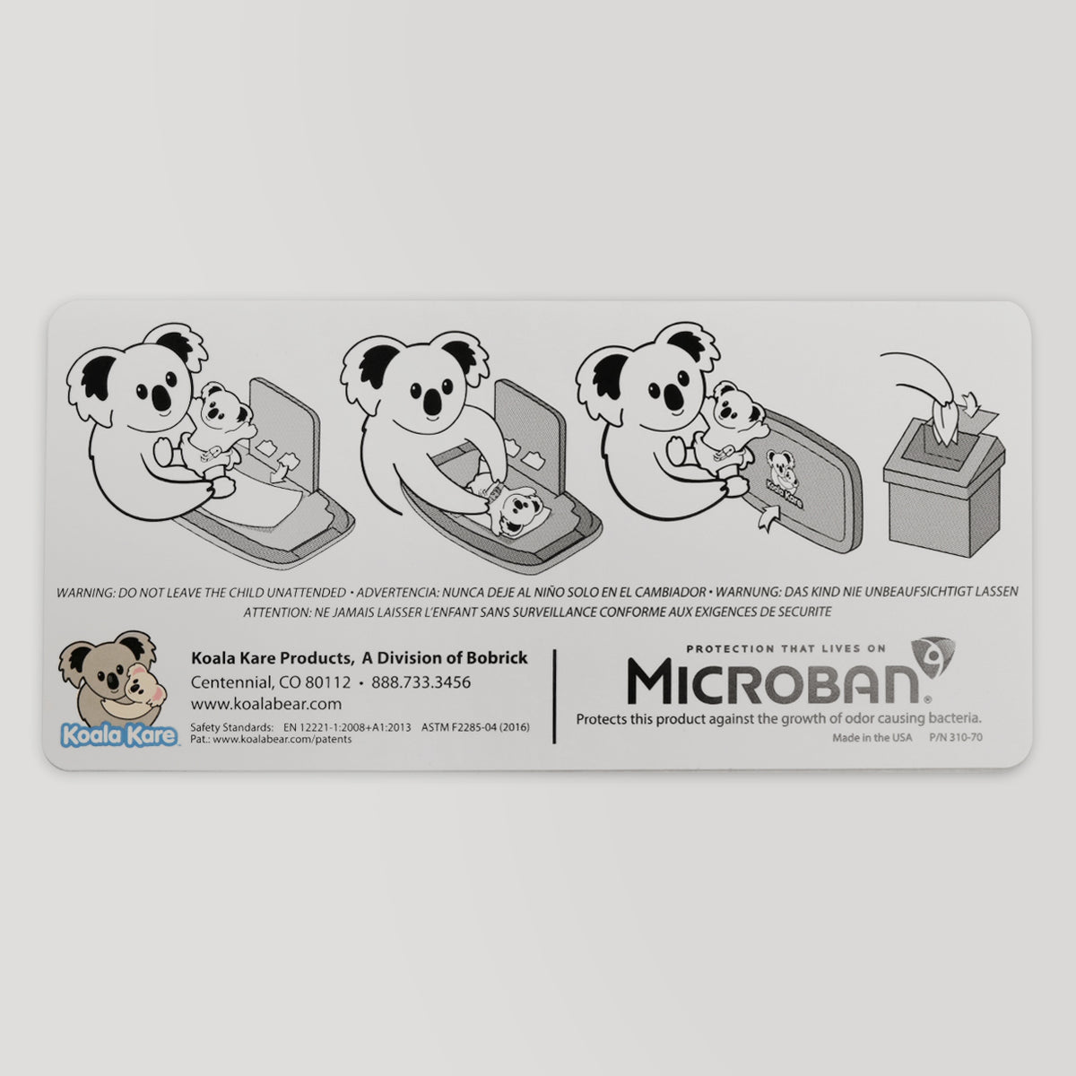 Koala Kare 310-70 LABEL, INSTRUCTIONAL PICTOGRAM | TotalRestroom.com