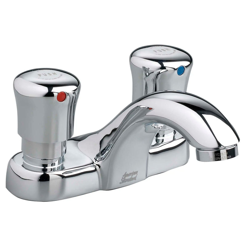 American Standard Metering Faucet Set, 4" 10 GPM, VP, Less Drain, Lavatory Faucets - 1340225.002