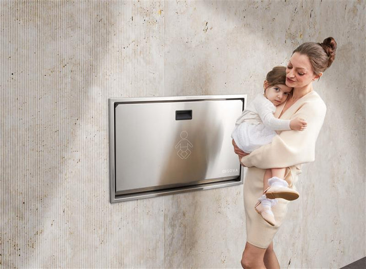 Foundations (The Sova Company) Recessed Full Stainless Steel Changing, Updated Part Number: 35HR0006