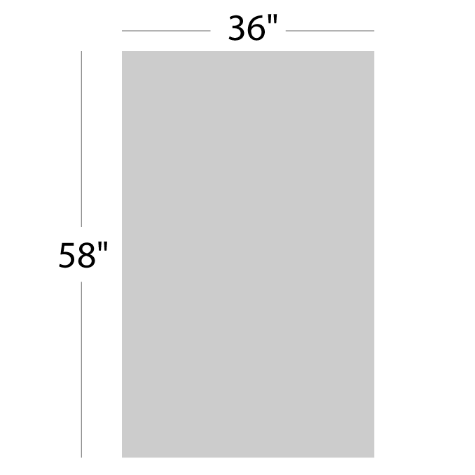 Hadrian (Metal) Stall Door (36" x 58") Powder Coated Metal , Includes 601010 Chrome B/F Out-Swing Hardware Kit - 510036