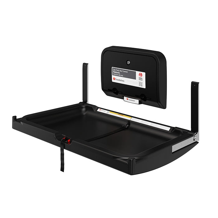 Foundations (The Sova Company) 300-EHLD-02 Elements Horizontal Changing Station with Liner Dispenser, Black, Updated Part Number: 20HS0202