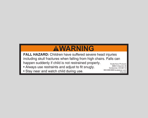 Koala Kare 375 LABEL, HC 2 COLOR WARNING