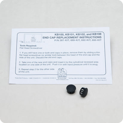 Koala Kare 387-KIT KIT, REPL CPS ENDCAPS, BLK