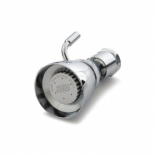 Zurn Z7000-S5-1.75 Temp-Gard Large Brass Shower Head and Ball Joint Connector with Volume Control and 1.75 gpm in Chrome