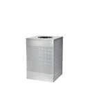 Alpine ALP438-40-SS 40 Gallon Square Perforated Trash Can, Stainless Steel