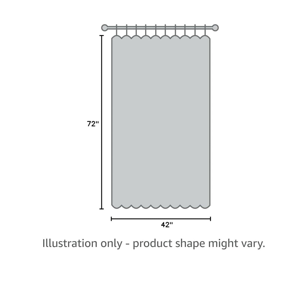 Bobrick B-204-2 Commercial Shower Curtain, 72" Length, Vinyl