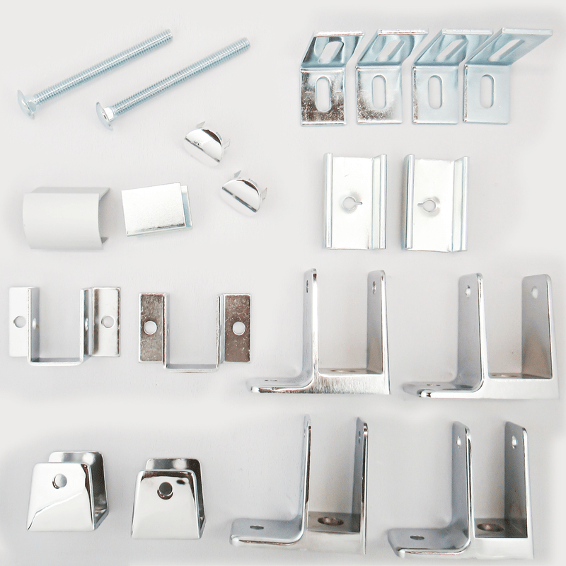Hadrian 600421 Hardware Kit In-Corner Stall, Stirrup Style, Powder ...