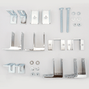 Hadrian 600423 Ending Alcove Panel Kit, Powder Coated Metal, Chrome Stirrup Bathroom Stall Hardware - Alcove Brackets