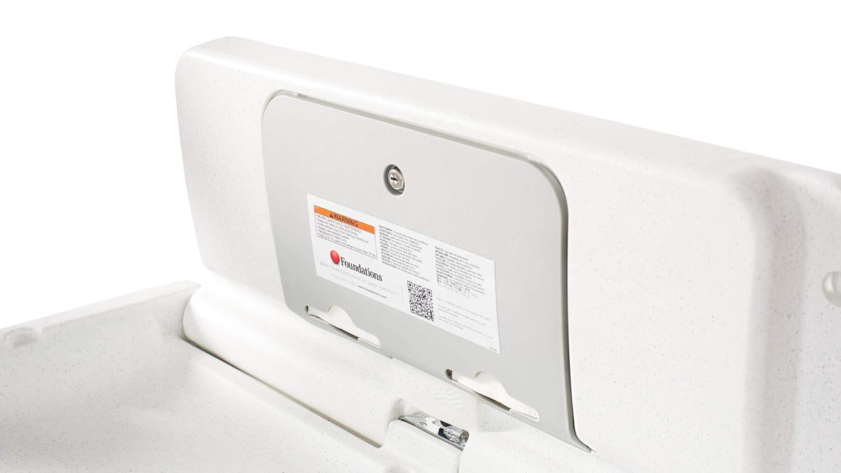 Foundations 200-EH-04 Ultra Horizontal Baby Changing Station (EZ Mount Backer Plate Included), Black / Metallic