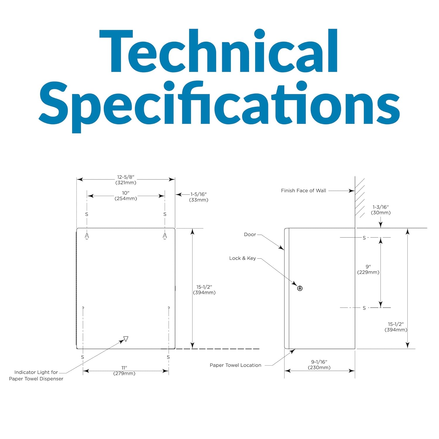 Bobrick B-2974 Automatic Commercial Paper Towel Dispenser, Surface-Mounted, Stainless Steel