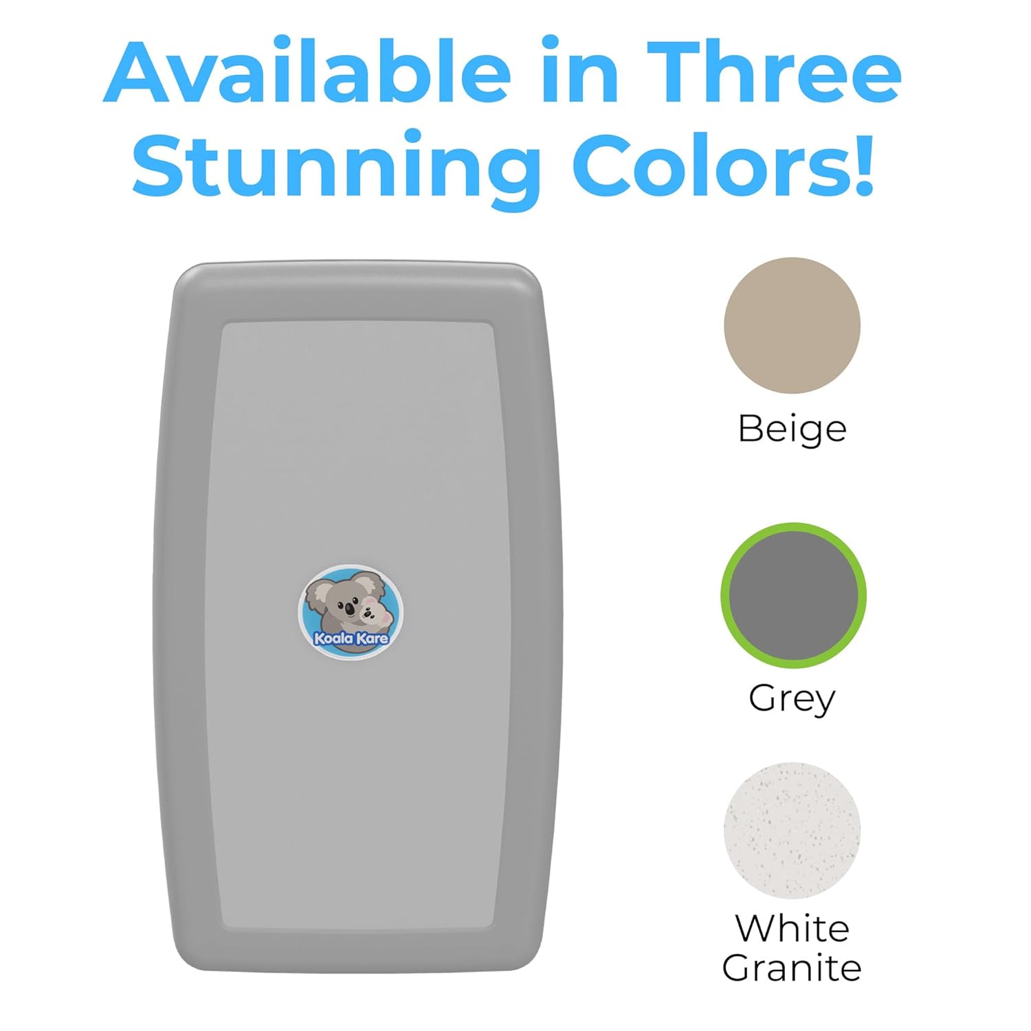 Koala Kare KB301-01 Grey Vertical Baby Changing Station, Surface-Mounted