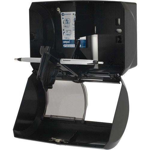 Georgia Pacific Compact Coreless Side-By-Side 2-Roll Tissue Dispenser, 11.5 X 7.625 X 8, Black - GPC56784A