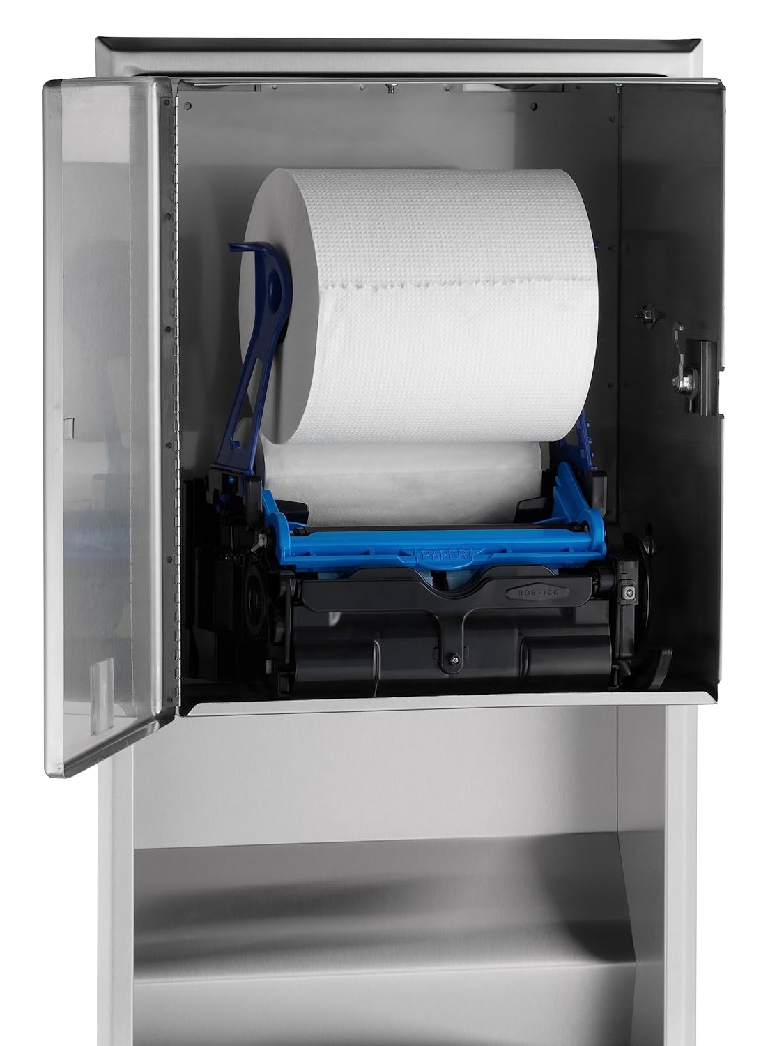 Bobrick B-3979 Automatic Combination Commercial Paper Towel Dispenser/Waste Receptacle, Surface-Mounted, Stainless Steel