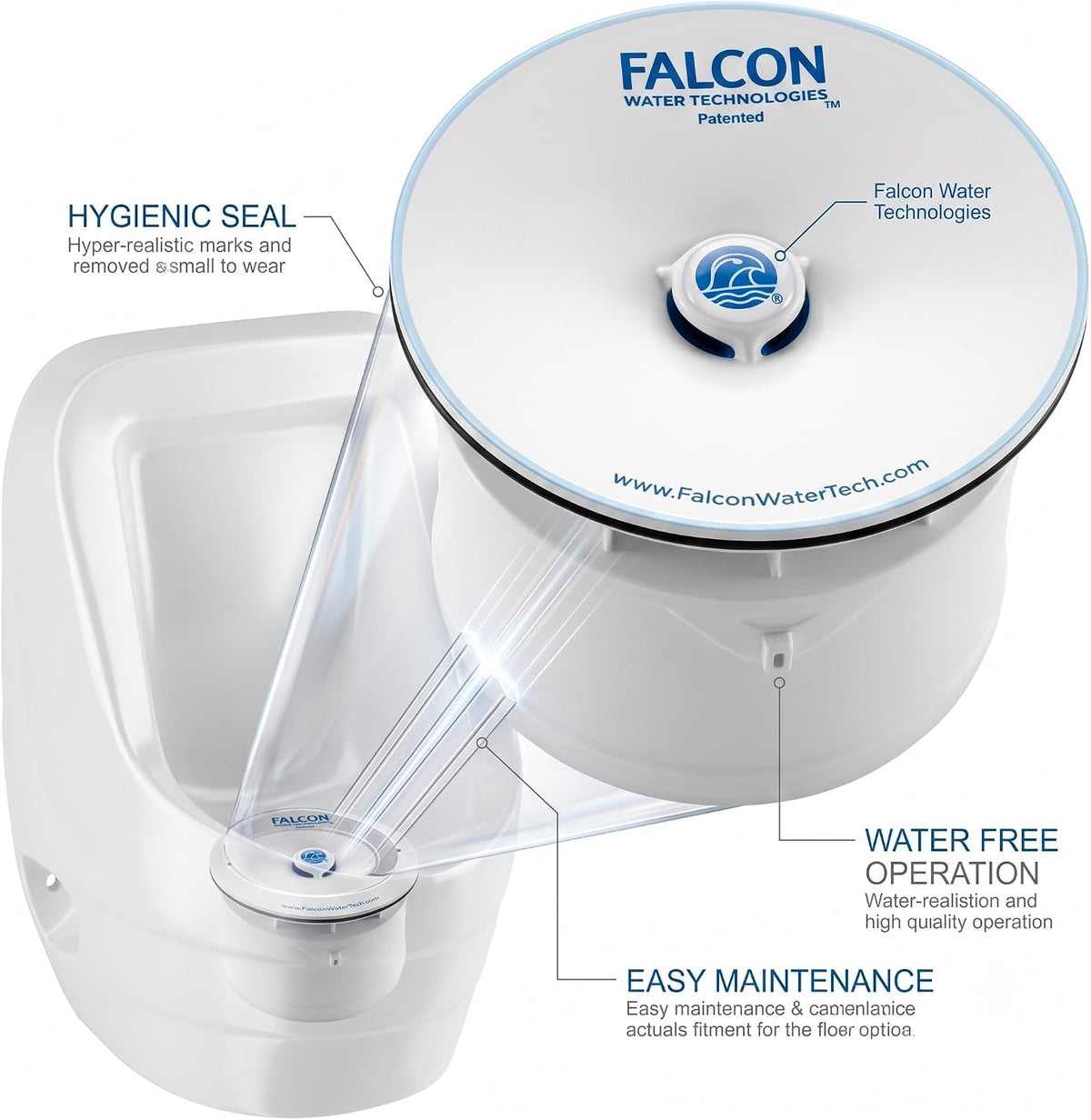 WaterFree Urinal Cartridge Falcon + Sloan WES-150 FWFC Universal Compatibility
