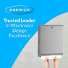 Bobrick B-262 Commercial Paper Towel Dispenser, Surface-Mounted, Stainless Steel