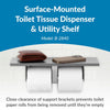 Bobrick B-2840 Toilet Paper Dispenser Utility Shelf, 16