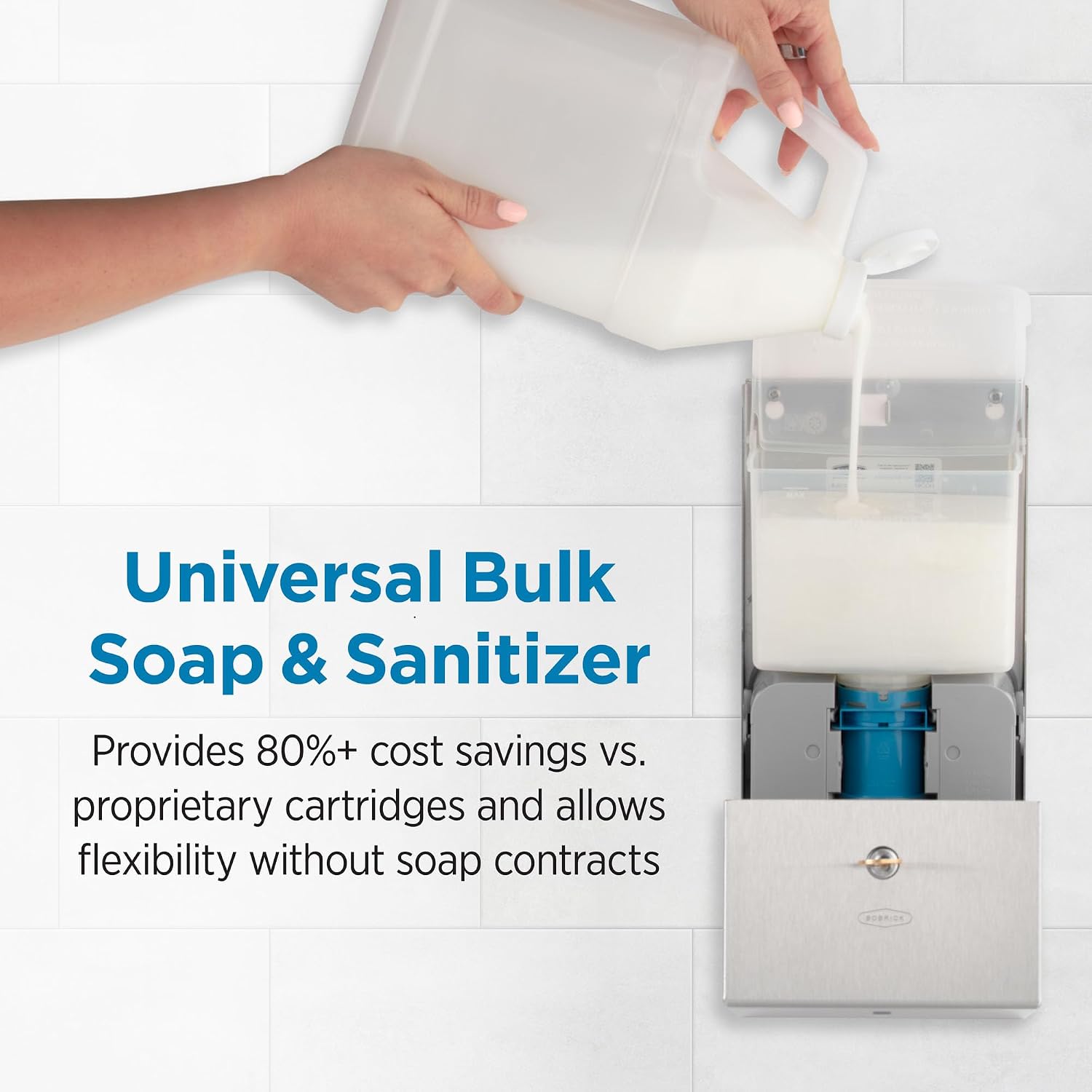 Bobrick B-2012 Commercial Automatic Soap Dispenser, Wall-Mounted
