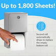 Bobrick B-2888 Commercial Toilet Paper Dispenser, Surface-Mounted, Stainless Steel w/ Satin Finish