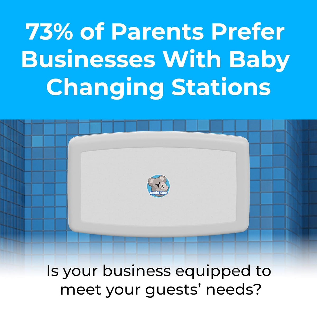 Koala Kare KB300-05 Horizontal Baby Changing Station, Surface-Mounted, White Granite (Formerly KB200-05)