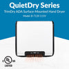 Bobrick B-7120 Automatic Hand Dryer, 115 Volt, Surface-Mounted, White Painted Cover
