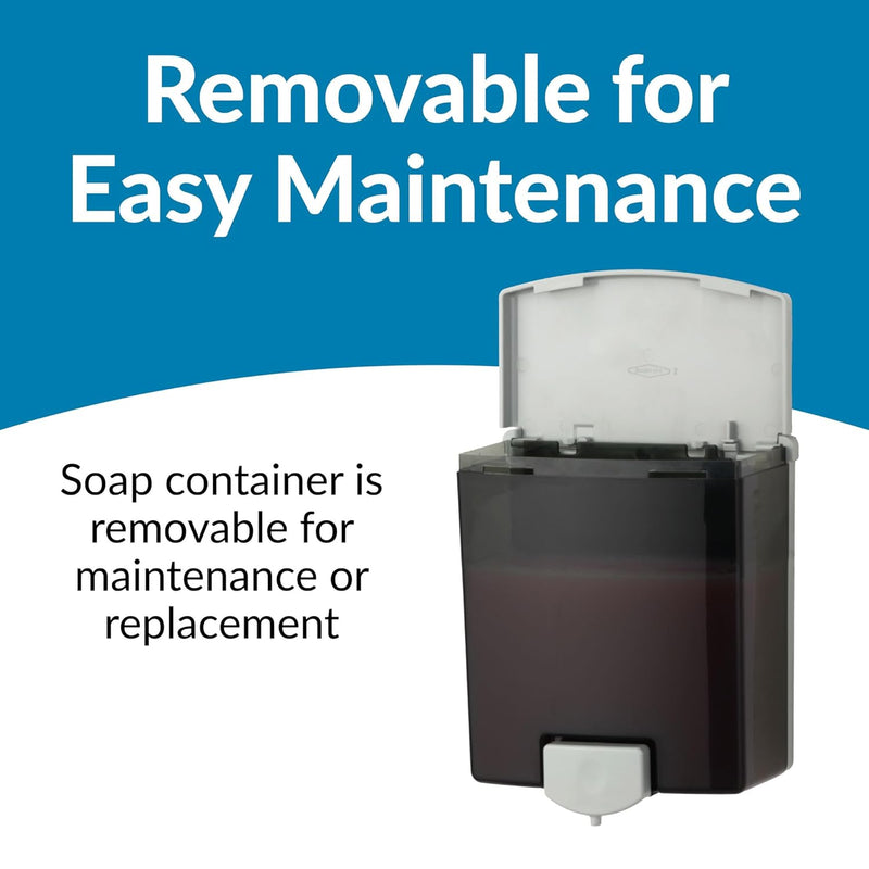 Bobrick B-40 Commercial Liquid Soap Dispenser, Surface-Mounted, Manual-Push, Plastic - 40 Oz