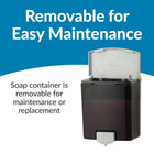 Bobrick B-40 Commercial Liquid Soap Dispenser, Surface-Mounted, Manual-Push, Plastic - 40 Oz