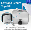 Bobrick B-4112 Commercial Soap Dispenser, Surface-Mounted, Manual-Push, Stainless Steel - 40 Oz