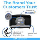 Bobrick KB310-SSRE-MBLK Horizontal Recessed SS BCS Matte Black Baby Changer