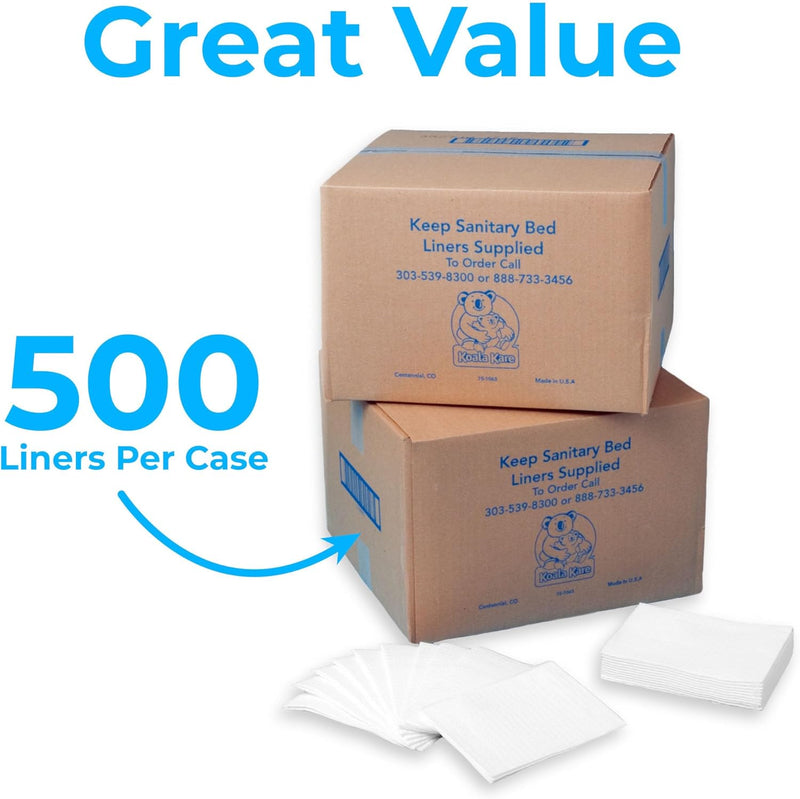 Koala Kare KB150-99 Baby Changing Station Sanitary Bed Liners, 500/Case