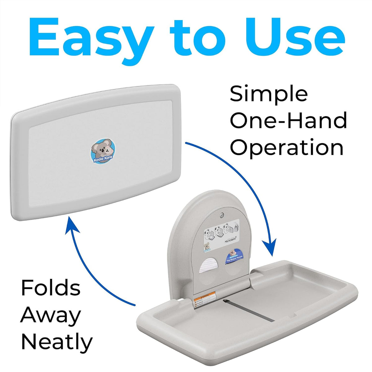 Koala Kare KB300-05 Horizontal Baby Changing Station, Surface-Mounted, White Granite (Formerly KB200-05)