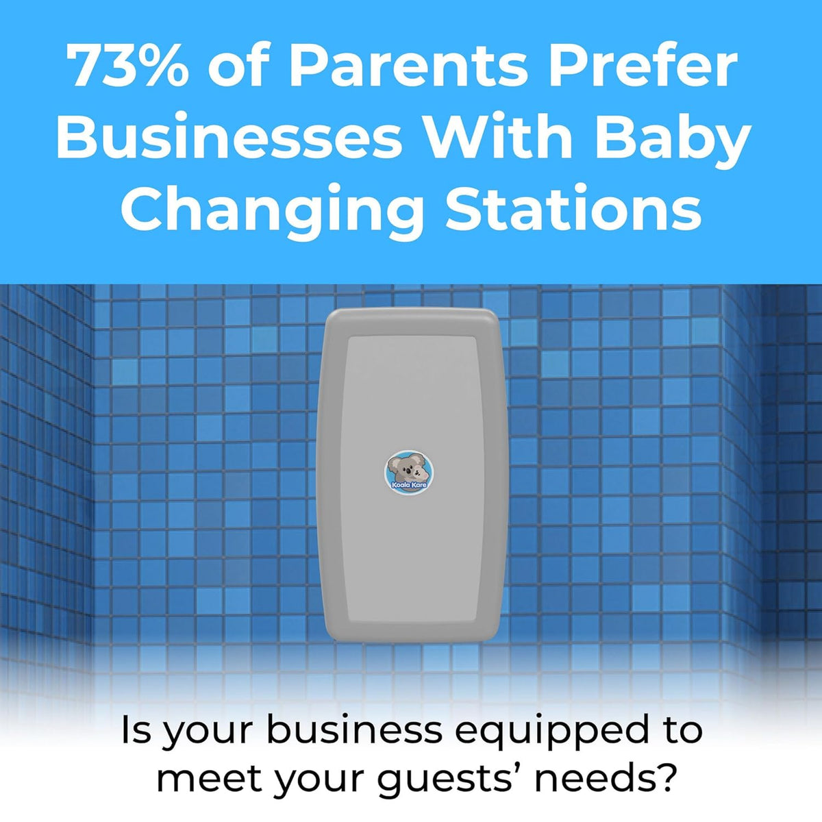 Koala Kare KB301-01 Grey Vertical Baby Changing Station, Surface-Mounted