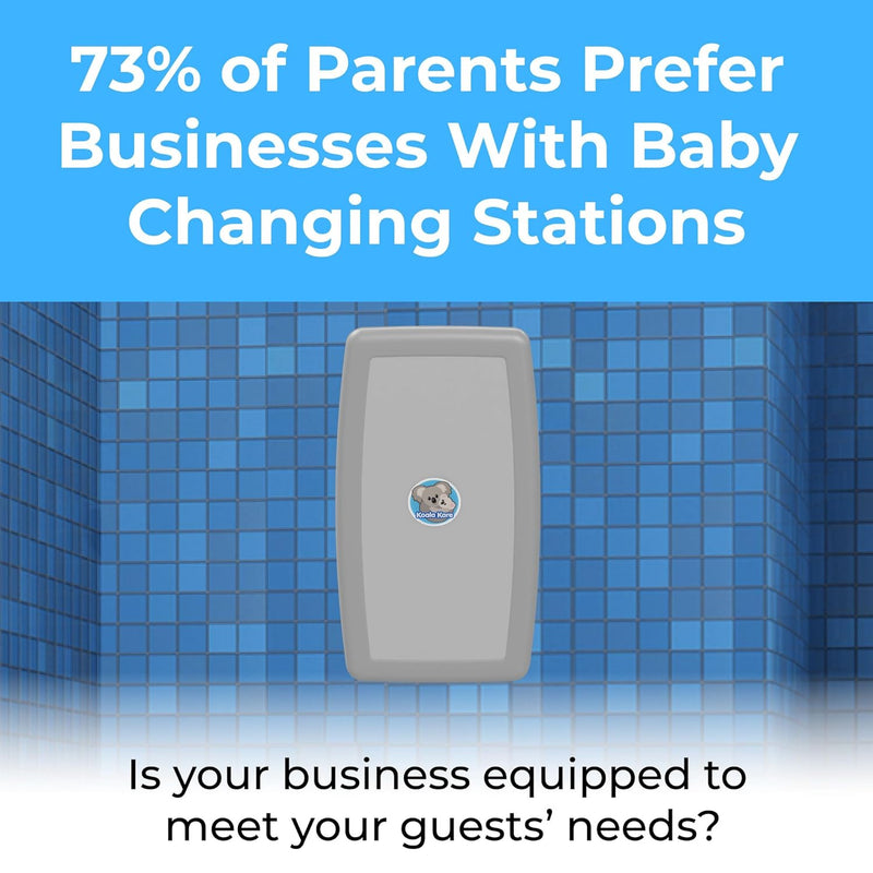 Koala Kare KB301-01 Grey Vertical Baby Changing Station, Surface-Mounted