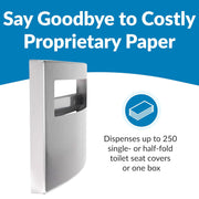 Bobrick B-4221 Commercial Toilet Seat Cover Dispenser, Surface-Mounted, Stainless Steel