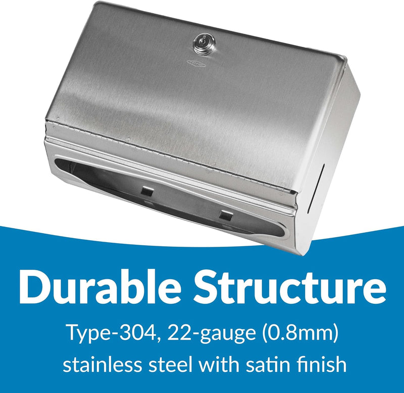 Bobrick B-26212 Commercial Paper Towel Dispenser, Surface-Mounted, Stainless Steel