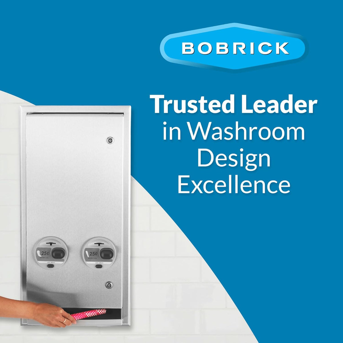 Bobrick B-3706 25 Napkin / Tampon Vendor, 25-cent